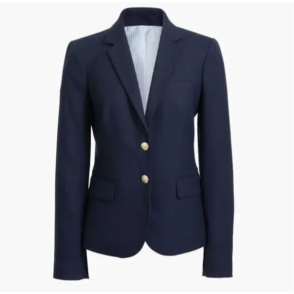 J. CREW Factory Original Schoolboy Blazer Navy Blue Sz 16 $228 {E12} - Picture 3 of 8